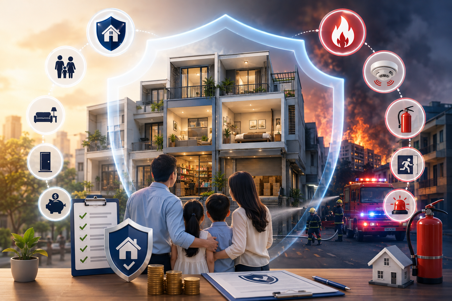 Bảo vệ nhà phố & cháy nổ - Một ngôi nhà cần được bảo vệ như thế nào trước những rủi ro có thể ảnh hưởng cả gia đình và tài sản?