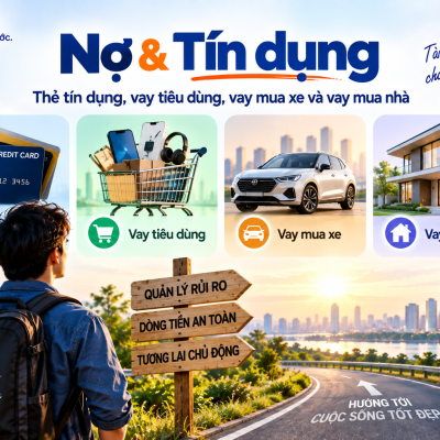 Nợ & Tín dụng: Thẻ tín dụng, vay tiêu dùng, vay mua xe và mua nhà - bạn đang cam kết bao nhiêu thu nhập tương lai